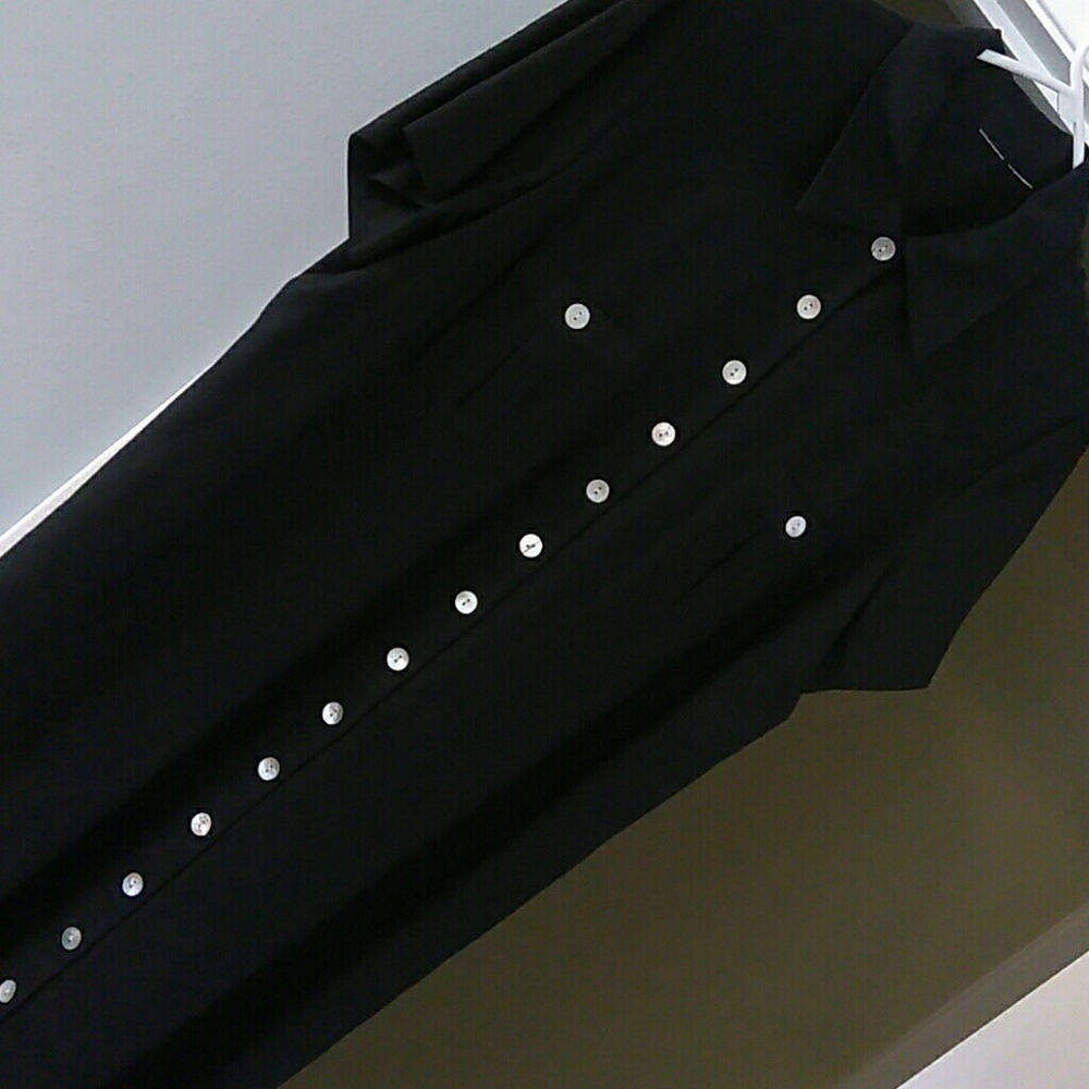 Black Linen button down Maxi dress